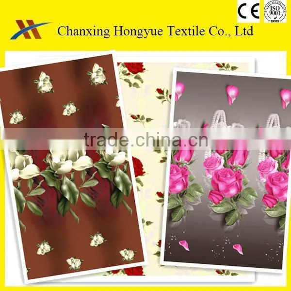 Plain Fabric Polyester Material Big Flower Printing Fabric/polyester Brushed Fabric for Making Sofa Fabric With High Quality