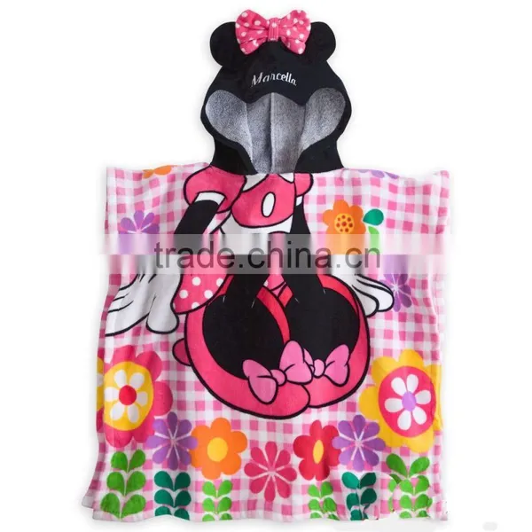 100% Cotton Soft Poncho Hooded Beach Towel photo-6