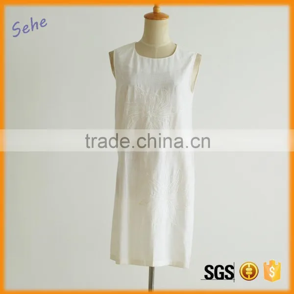 Large Size Clothing Round Neck 100% Cotton Comfortable Dress for Modern Lady Supplier's Choice