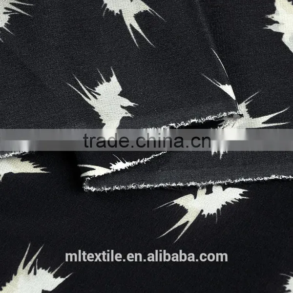 100% Silk Crepe De Chine Woven Beautiful Digital Printing Fabric photo-4