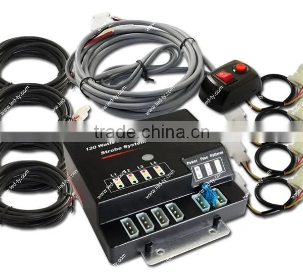 120W 4 HID Bulbs Hide-A-Way Emergency Strobe Light System photo-6
