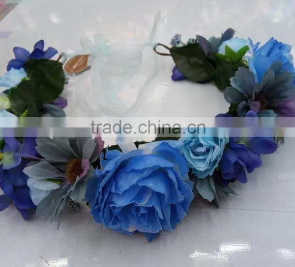 Women Fashion Tiara Flower Crown Headband Women Wedding Garland Crown Handband for Girls
