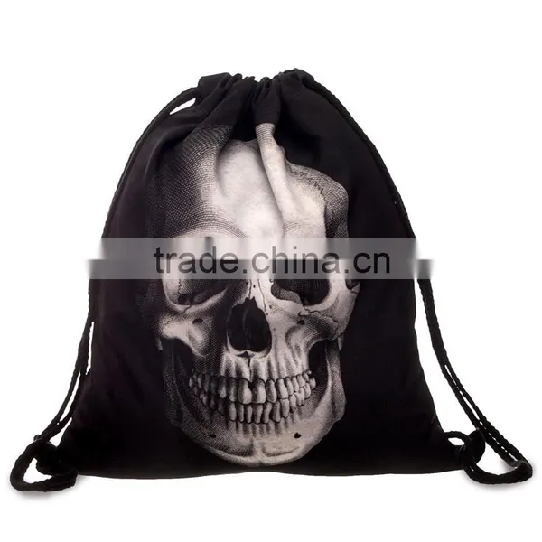3D Printing Backpack Drawstring Bag Skull Collection Printing Backpacks Full Print With Travel Bags photo-2