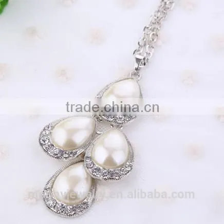 High Quality Pearl Necklace Beautiful Water Shape Long Necklace Women Popular Necklace Jewelry