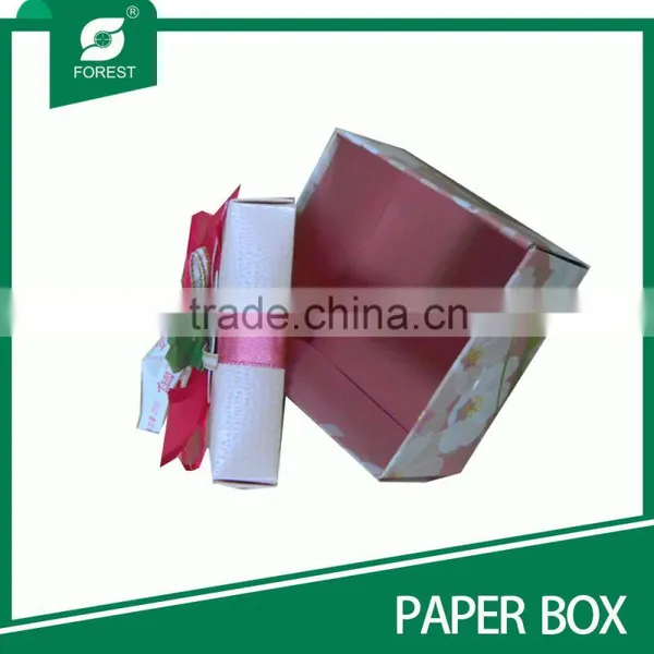 Gift Ring Box Gift Paper Box With Rinbon photo-3