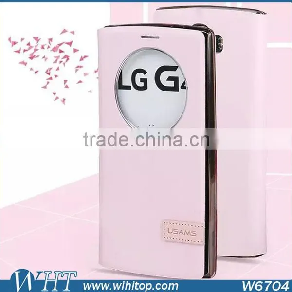 2015 Mobile Phone Case, Leather Flip Stand View Case Cover for LG G4 photo-6
