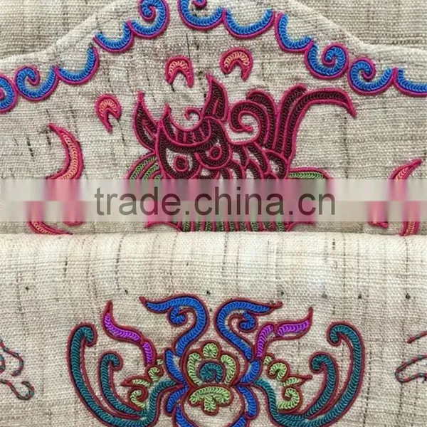 Ramie Fabric & Horsetail-based Embroidery Lady Wallet photo-2