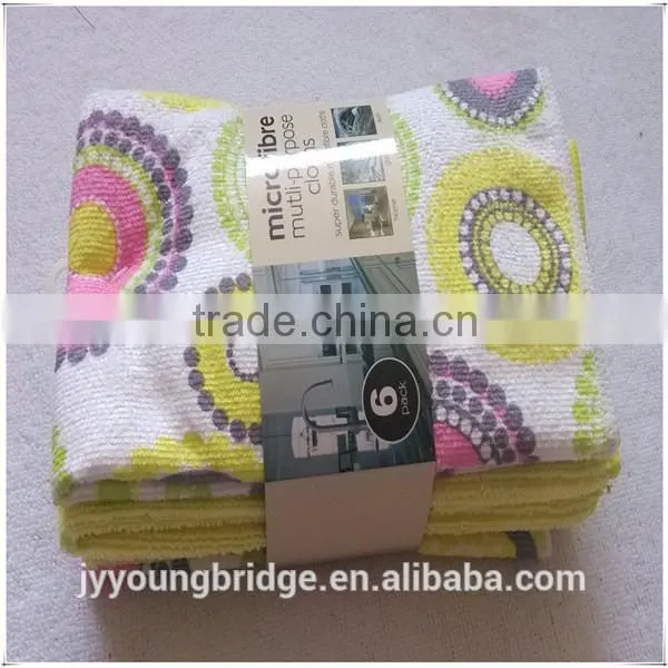 Microfiber Colorful Printed Kitchen Cleanning Towel Exported to Europe