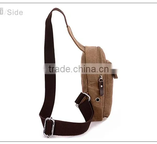 Canvas Travel Shoulder Bag Customized Fashionable Canvas Bag Cotton Canvas Shoulder Bag photo-3