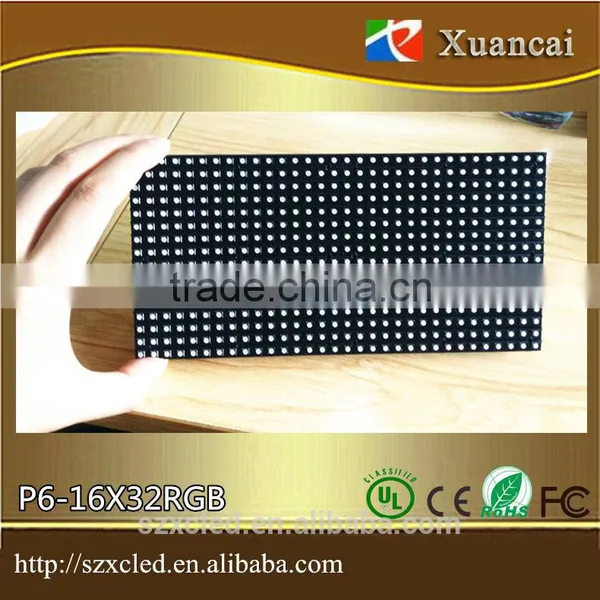 P6-16x32RGB (9.6X19.2CM) Indoor Indoor P6 (3IN1) Full Color SMD Unit Board 8 Scanning 75 HUB P6 Led Display Module photo-2