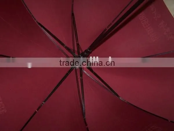 2015 Red Double Fluted Ribs Wholesale Golf Umbrella photo-5