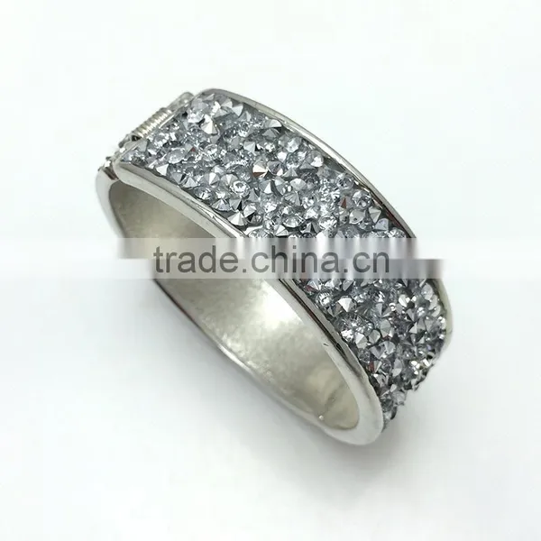 Fashion Elegant Shiny Crystal Beads Bead Bangle/ Girls Crystal Alloy Bangles photo-3