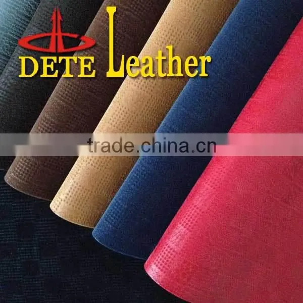 pu Flocking Leather Fashion Flocking Synthetic Leather for Shoes