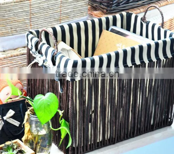 Cheap Handmade Baskets Corn Husk Basket Simple Convient Weaving Storage Basket photo-5