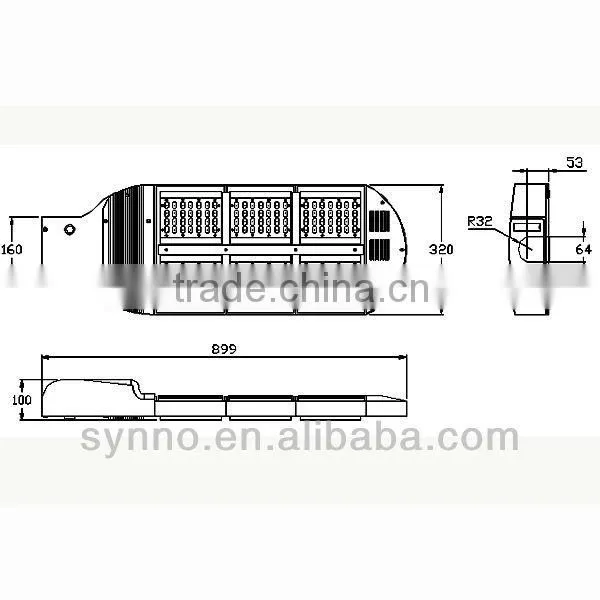 168w AC85-265V 16800lm Pure White 6000k CE/ROHS Street Light Led photo-3