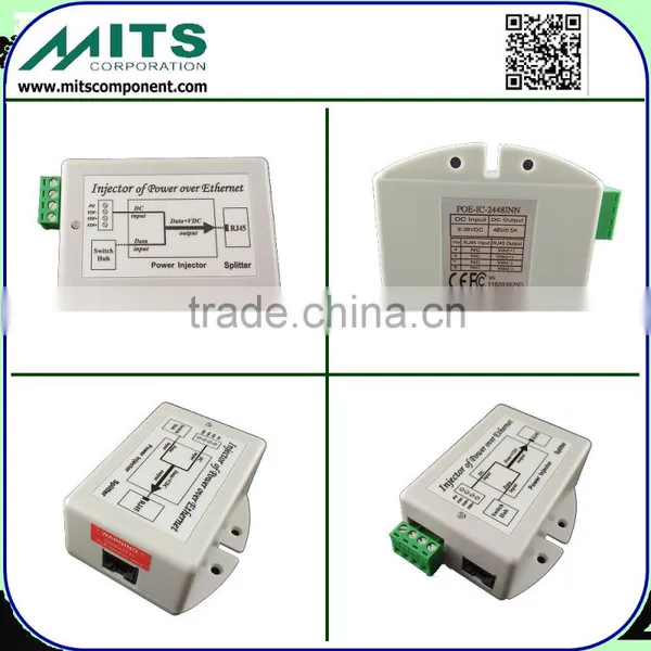 17W/48V 1 Port DC Input PoE Injector for IP Phone, IP Cam, AP, Security & Networking Devices photo-4