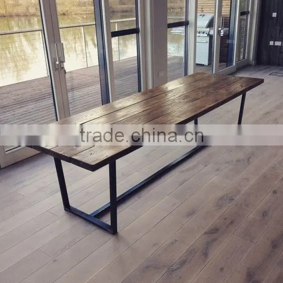 Vintage Solid Wood Big Dining Table, Dining Room Table
