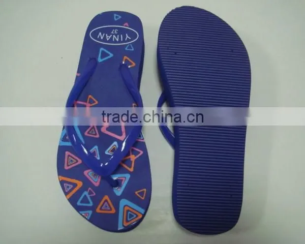 663 LOULUEN Summer Printed EVA Slippers Women Wedge Flip Flops Wholesale photo-3