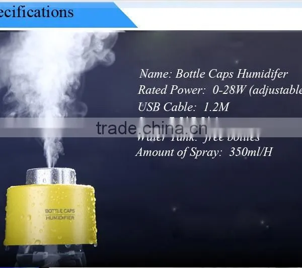 Factory Direct 5V USB Ultrasonic Bottle Caps Air Purifier / Air Cleaner /air Freshener /for Best Promotion Gift