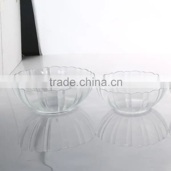 Beautiful Lotus Flower Shape Transparent Glass Bowl photo-2