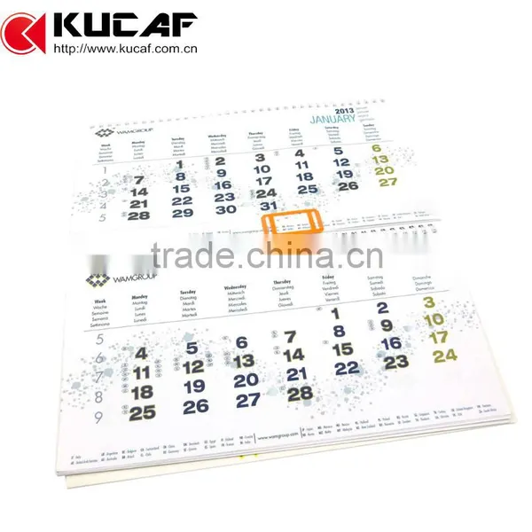 Large Wall Calendar Printed Cheap Walled Paper Clock Wholesale photo-2