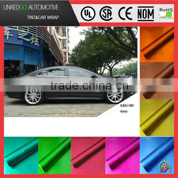 Best Price 1.52*20m Matte Chrome Wrap Factory Price 1.52x20m With Air Bubble Channel Car Wrapping