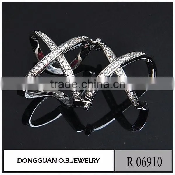 Fashion New Model Silver Ring Wedding Ladies Gold Finger Ring photo-4