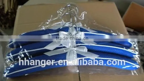 15" Padded Hanger , Cheap Gridding Clothe Hanger ,mesh Top Hanger photo-4