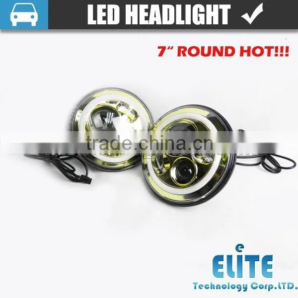 2015 Updated 7inch Round Led Headlight With DRL 12v 24v Led Motorcycle Headlight With E-Mark Certificate photo-4