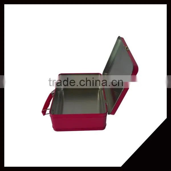 Wholesale Best Selling Rectangle Metal Lunch Container With Metal Buckle/Handles photo-3