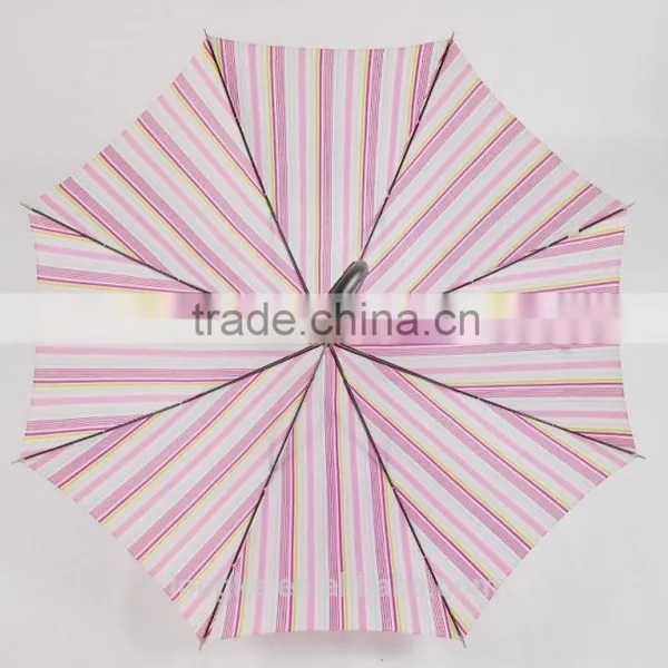 Fancy Straight Shaft Striped Printing Umbrella Slender photo-4
