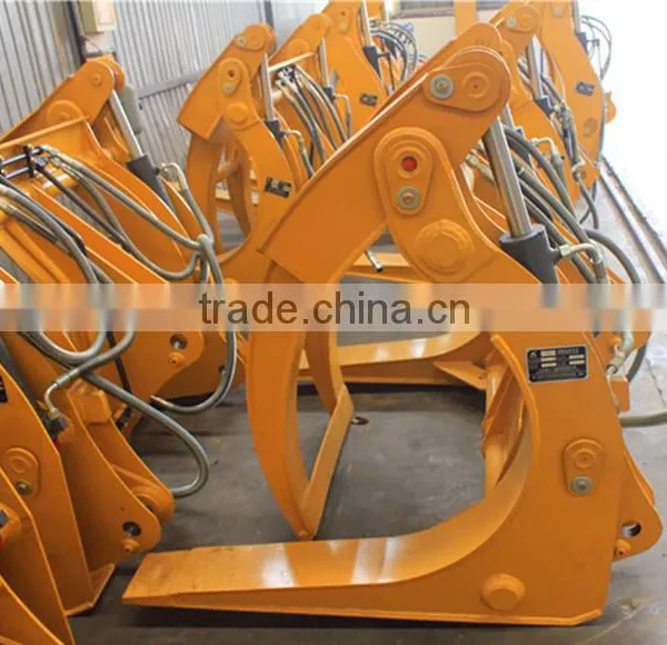 SDLG LG968 Wheel Loader Attachment Quick-Change Log Grapple From OEM Factory , Model Size (Width2690*Opening Size 1674mm) photo-2