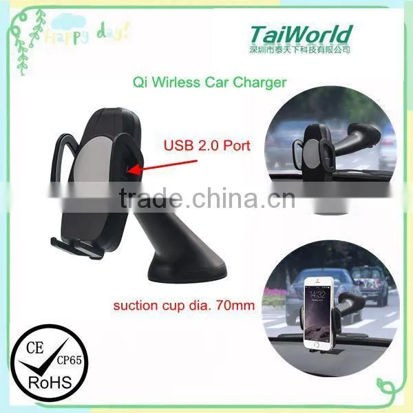 2016 Universal QI Wireless Car Charger Holder For Smartphones With Adjustable Mount And Suction Cup photo-2