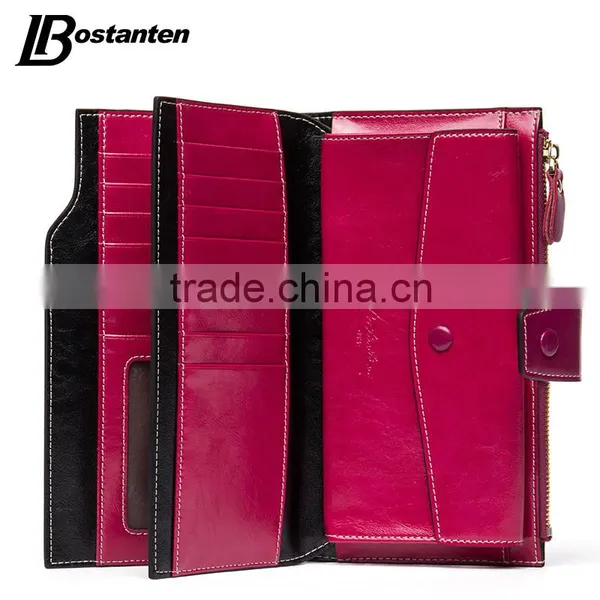 Vintage Leather Long Purse and Wallet Women Clutches Wallet Wholesale photo-6