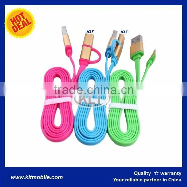 MOBILE PHONE Metal 2 in 1 USB Cable FITS ANDROID/ APP/SAM photo-3