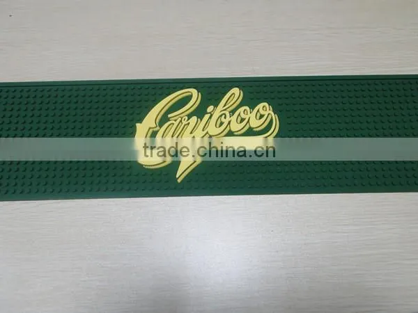 Eco-Friendly Soft Silicone PVC Logo Bar Rail Mats photo-3