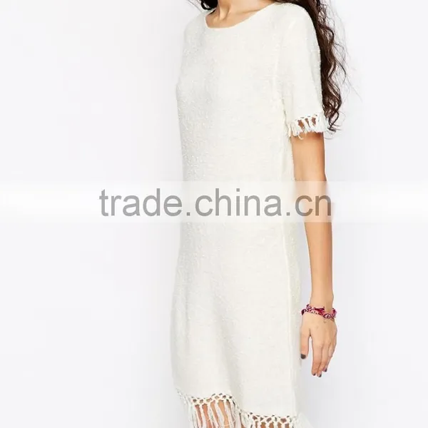 High Fashion Design Sexy Women Sweater Dress Knitting Dress Fringing Dress photo-3