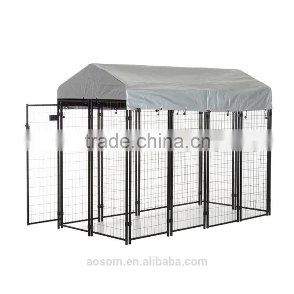 Pawhut 50" x 46" x 58"- 72" Steel Frame Outdoor Covered Dog Box Kennel photo-3