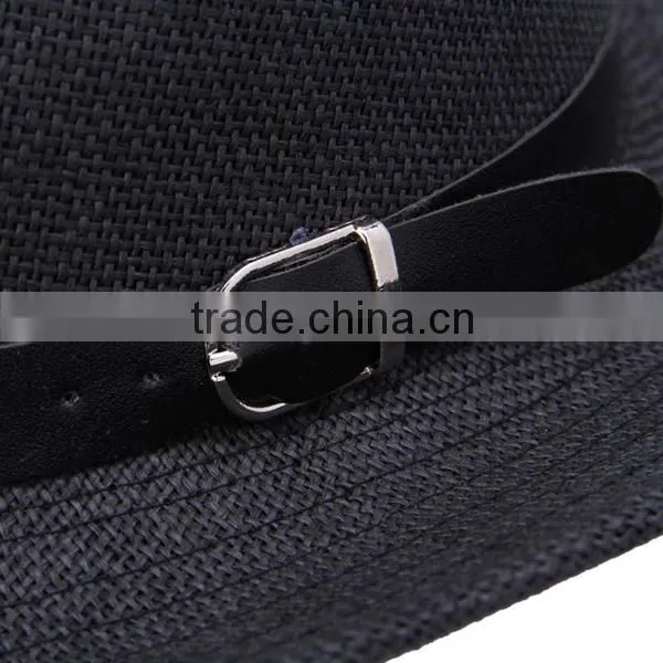 New Arrival Men Outdoor Plain Dyed Solid Color Hip Hop Cowboy Hat photo-6