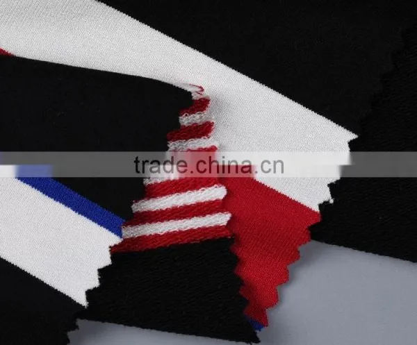 High Quality Yarn Dyed Stripe Rayon Spandex Knitted French Terry Fabric photo-3