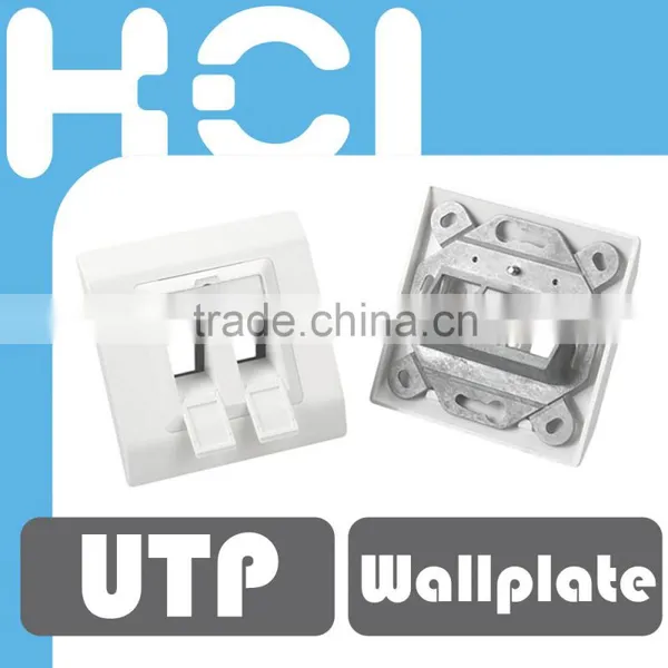 Taiwan Manufacturer RJ45 Keystone 3-Port Wallplate With Label and Shutter