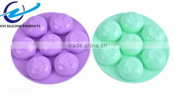 Round Smile Face Mini Cake Mold Silicone photo-5