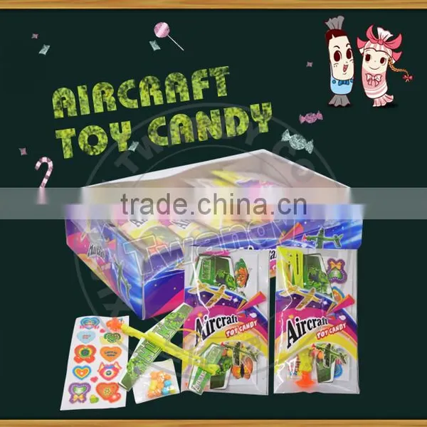 Plastic Aircraft Toy With Hard Candy