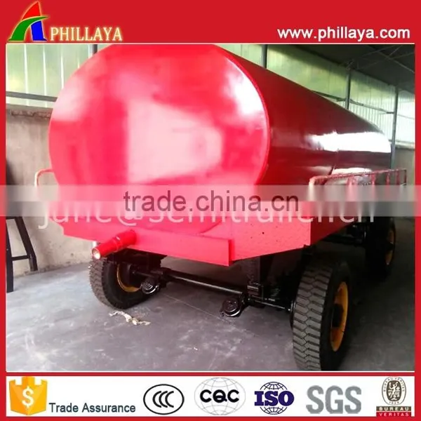 Tractor Towing Dolly Agriculture Farm Transportation Tanker Water Tank Truck Trailer With Drawbar photo-3