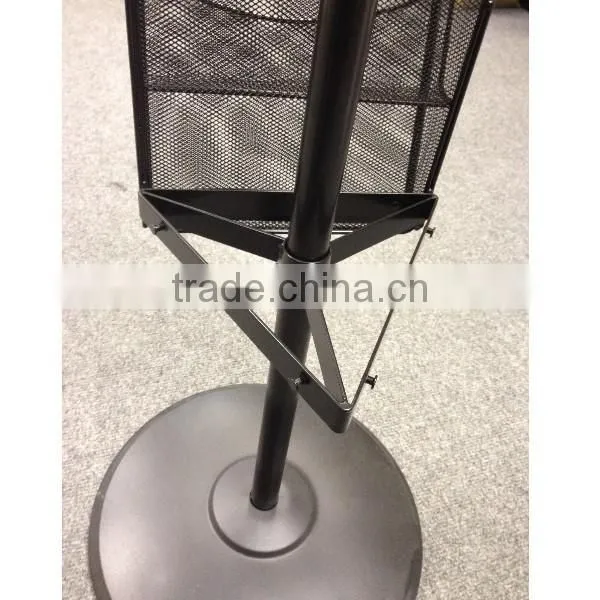 Floor Standing 3-Side Rotating Wire Mesh Leaflet Rack photo-3