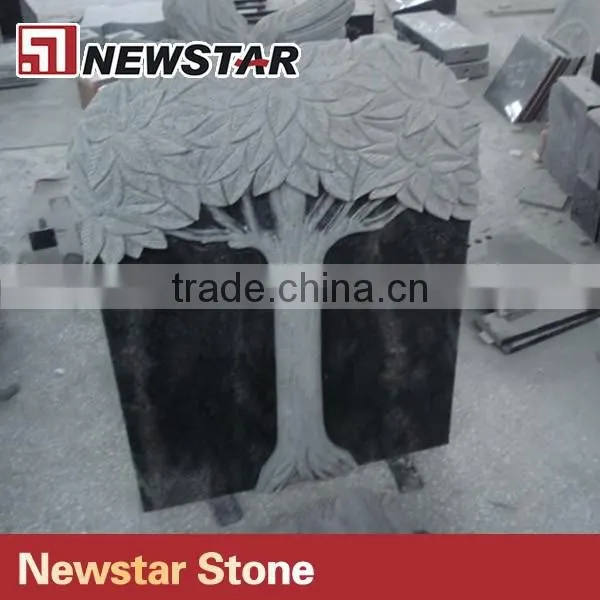 Newstar European Style Natural Granite Carved Tree Headstone photo-4