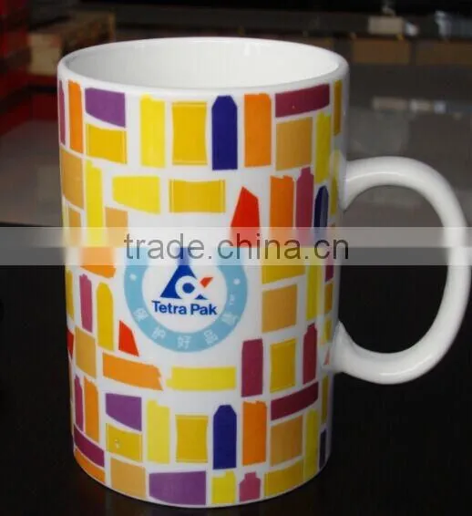 400ml Porcelain Coffee Mug With Handle Porcelain Tea Mug With Flower Printing Decal Printing Mug With Handle photo-3