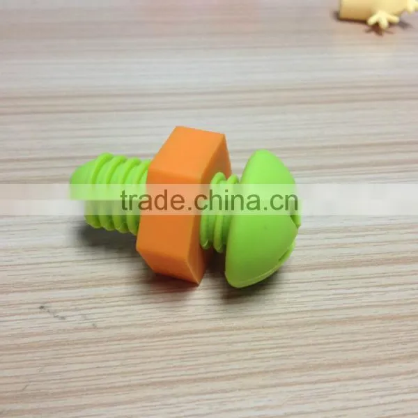 Portable Screw Shape Tampion Silicone Champagne Stopper photo-4