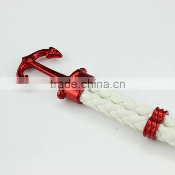 European and American Popular Anchor Bracelet for Men and Women Leather Bracelet photo-3