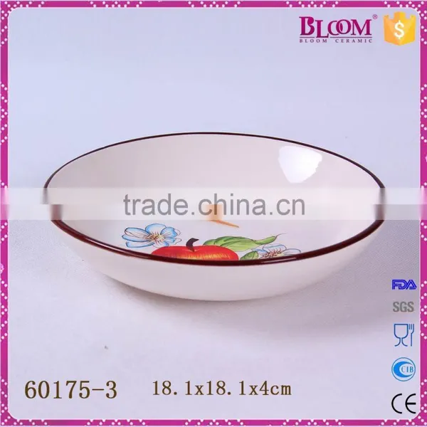 Custom Ceramic Round Home Decoration Dry Fruit Tray photo-5